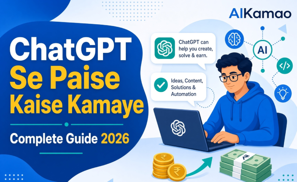 ChatGPT se paise kaise kamaye 2026 complete guide - AI se online earning