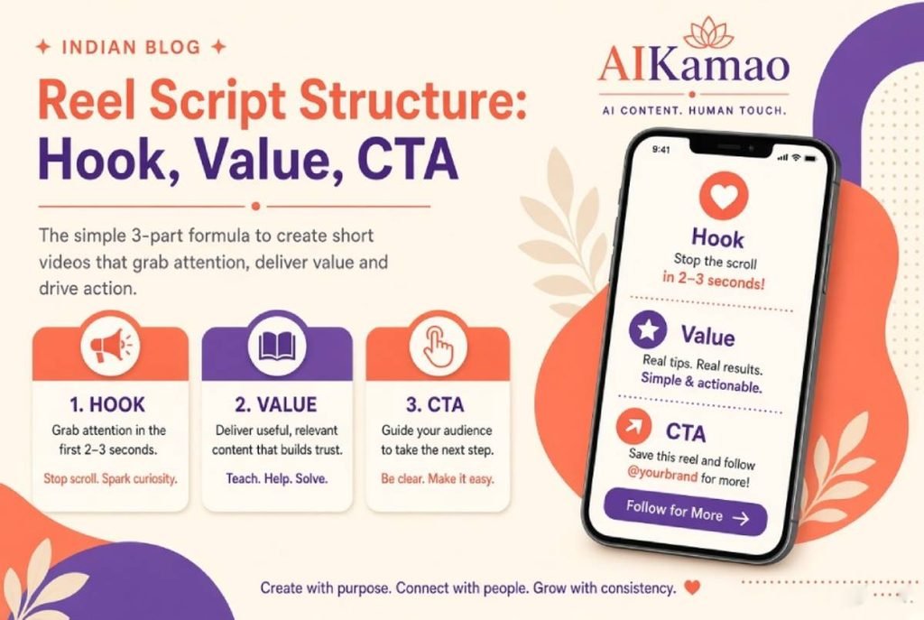 Instagram Reels script structure Hook Value CTA