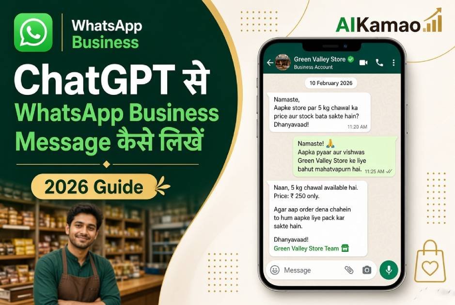 ChatGPT से WhatsApp Business Message कैसे लिखें 2026 Guide